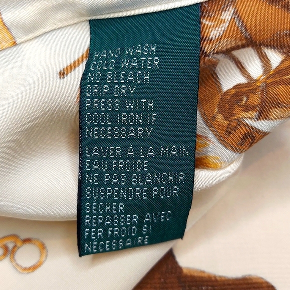 🚫SOLD🚫Vintage Lauren Ralph Lauren 100%SILK RL Horse Head Jockey Shirt Size 10P - Picture 10 of 10